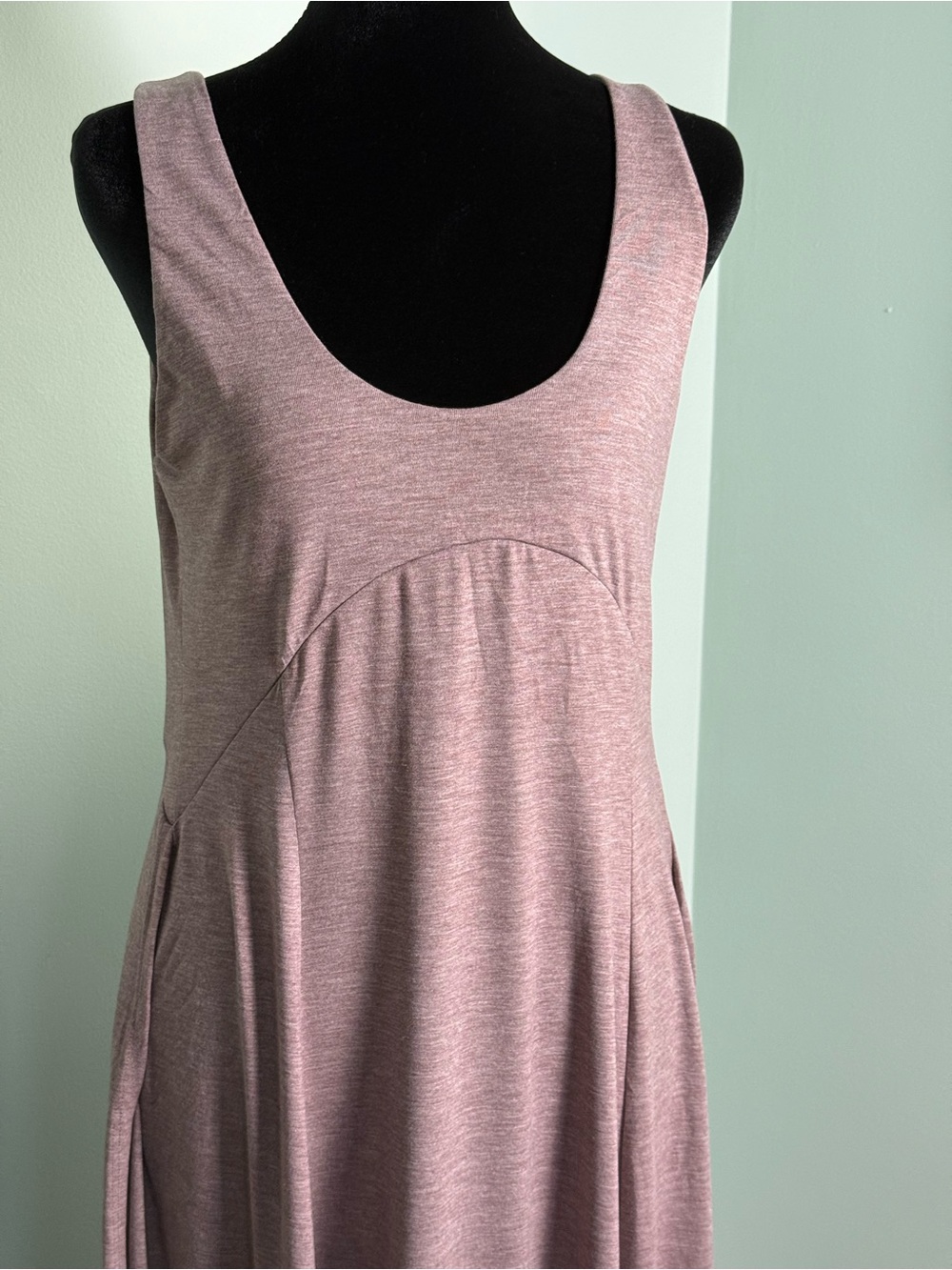 Halara Sleeveless V-Neck Tea Color Maxi Dress With Side Slits - Size S - Picture 5 of 9